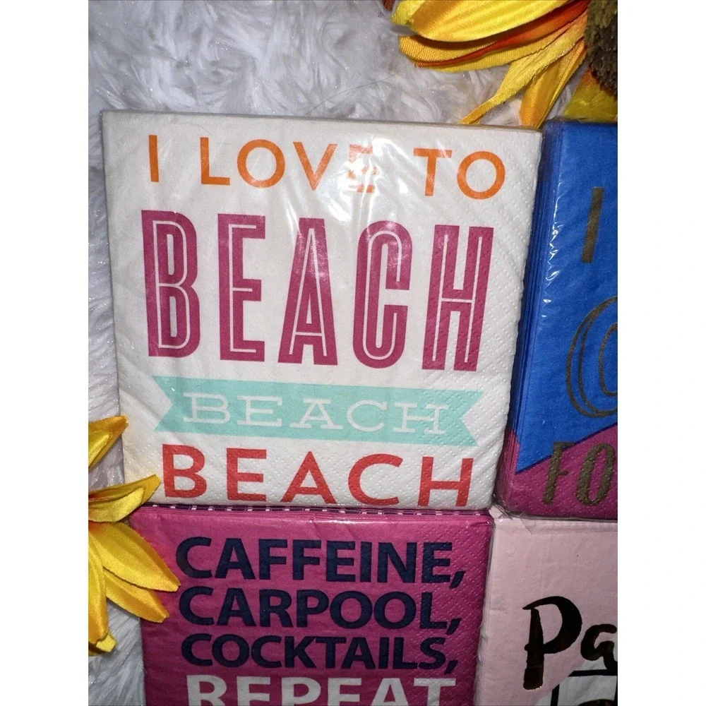 I Save My Carbs For Wine Funny Party Cocktail Beverage Napkins 3-Ply Tissue‎